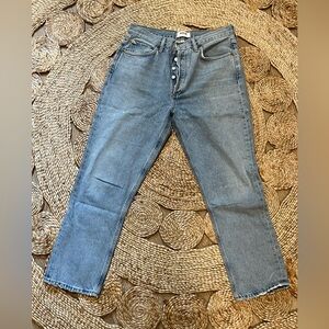 Agolde Riley Women's Straight Leg Jeans - Blue